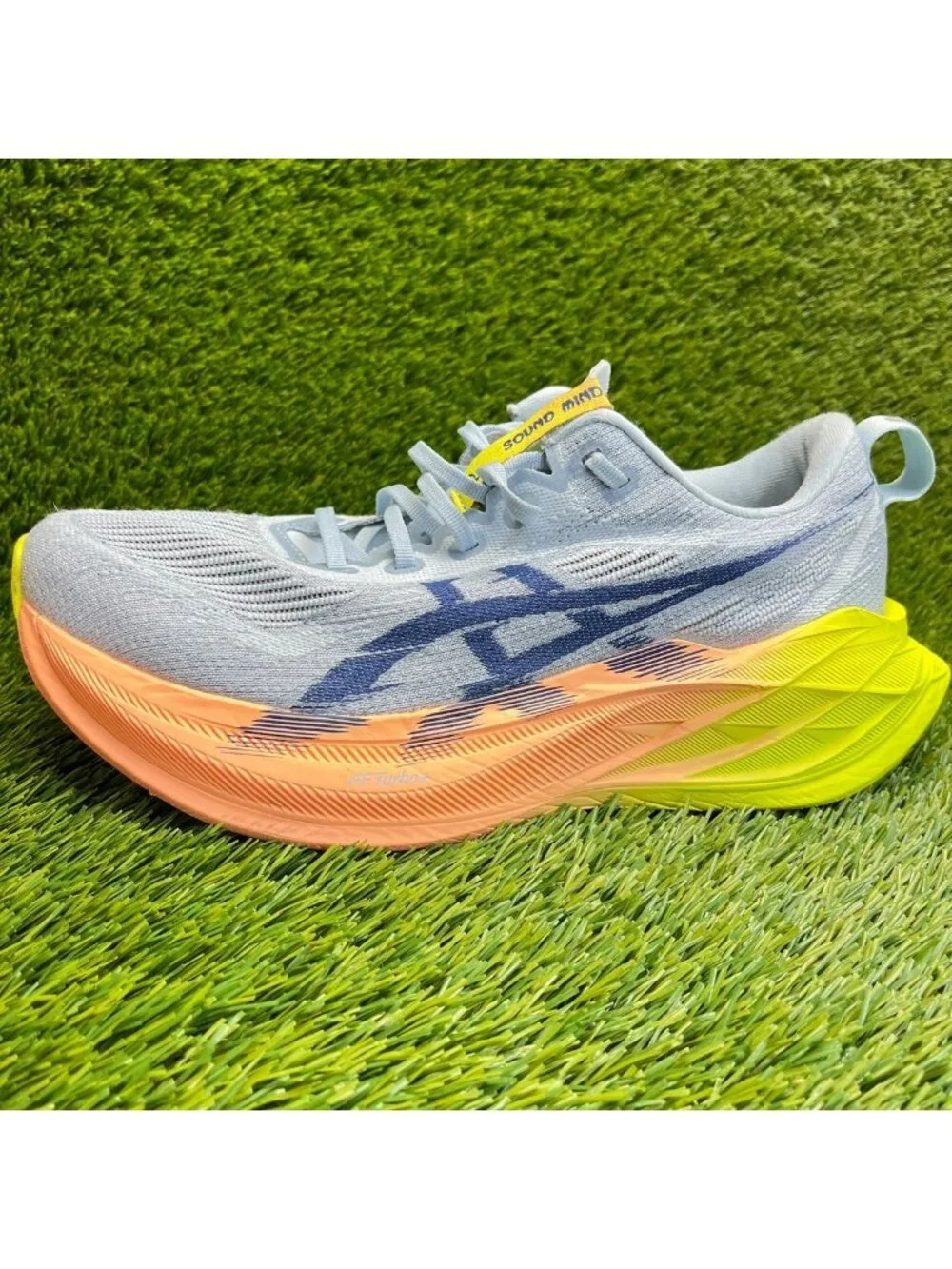 Asics Superblast 2 Paris Mens Size 9 Blue Orange Athletic Running Shoes Sneakers